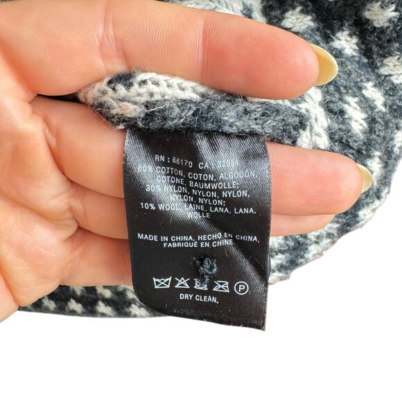 Anthropologie Rosie Neira Wool Blend Chunky Knit Nordic Long Cardigan Sweater - Picture 15 of 15